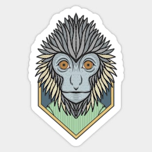 Northern White Cheeked Gibbon Sticker